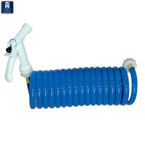 TH Marine Gear 15' with Pistol Grip Nozzle - Blue Hose (WDH-15B-B-DP) Washdown Hose