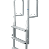 JIF Marine 3-Step Retractable Sliding Dock Lift Ladder - Wide 4" Step