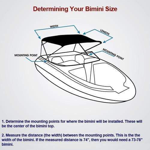 biminis premium 3 bow boat bimini top cover 16792707301419