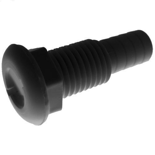 TH Marine Gear Black (TH-1000-DP) 1 inch Straight Thru-Hull Fittings