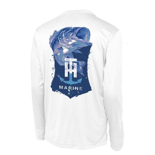 TH Marine Gear Blue Bass Long Sleeve Performance T-Shirt