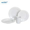 Norestar Galleyware 16 Piece Non-Skid Melamine Galleyware, Solid White Collection