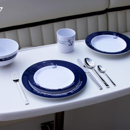 galleyware 20 piece melamine galleyware dish set nautical collection 16792697471019