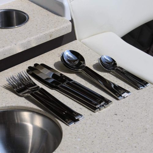 galleyware 24 piece stainless steel nautical theme cutlery flatware set 16792704024619