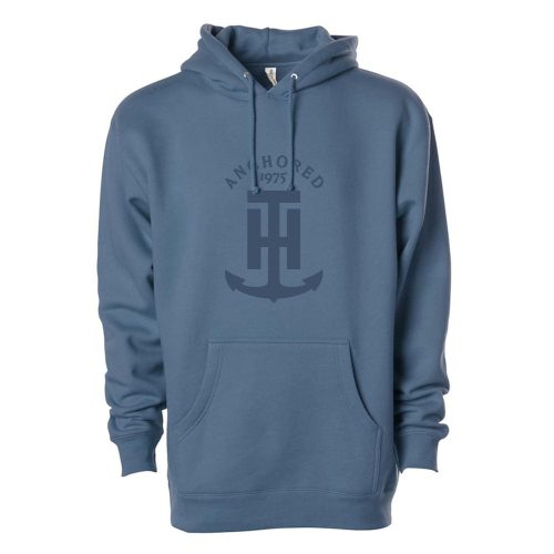 T-H Marine Hooded Sweatshirt Blue Anchored Logo Hoodie