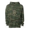 T-H Marine Hooded Sweatshirt Camo Anchored Logo Hoodie