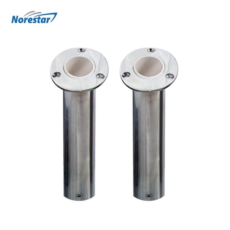 Norestar Rod Holders 30 Degree Two Flush Mounted Stainless Steel Fishing Rod Holders