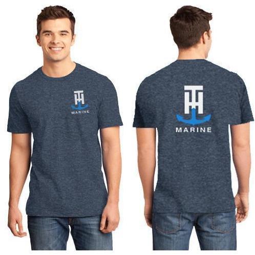 TH Marine Gear Small Navy Logo Front/Back T-Shirt