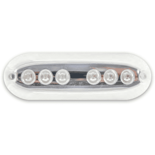 TH Marine Gear White (LED-33990-DP) 6-LED Underwater Light, Fully Encapsulated, Oblong