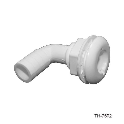 TH Marine Gear White (TH-7592-DP) 3/4 inch 90 degree Thru-Hull Fittings